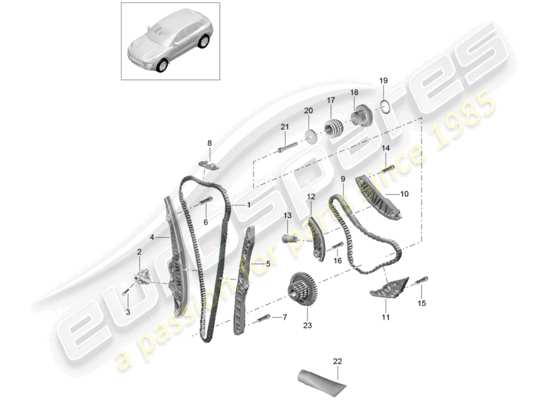 a part diagram from the Porsche Macan (2014) parts catalogue