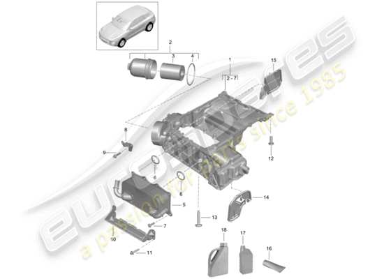 a part diagram from the Porsche Macan parts catalogue