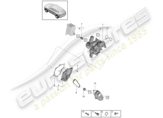 a part diagram from the Porsche Macan parts catalogue