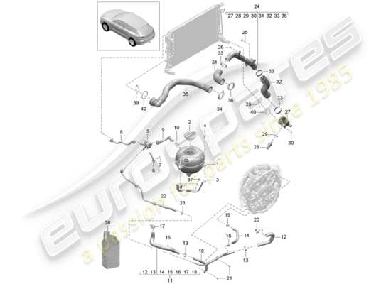 a part diagram from the Porsche Macan (2014) parts catalogue