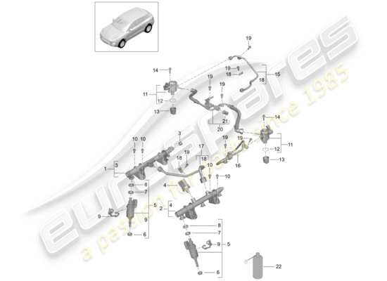 a part diagram from the Porsche Macan parts catalogue