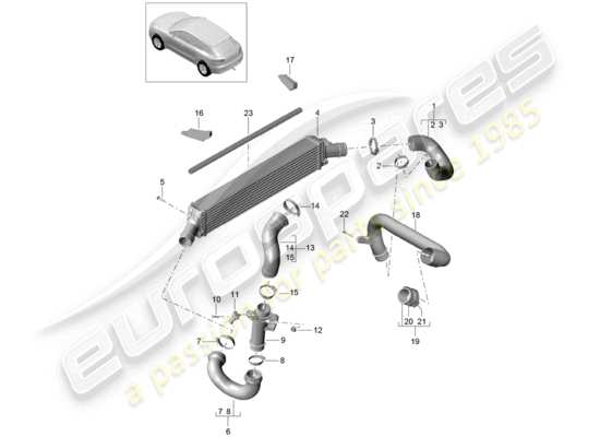 a part diagram from the Porsche Macan parts catalogue