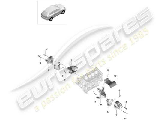 a part diagram from the Porsche Macan parts catalogue