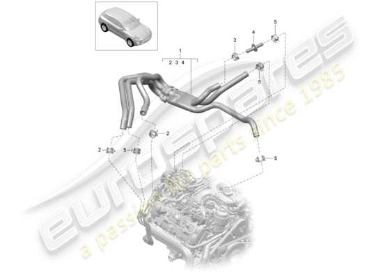 a part diagram from the Porsche Macan parts catalogue