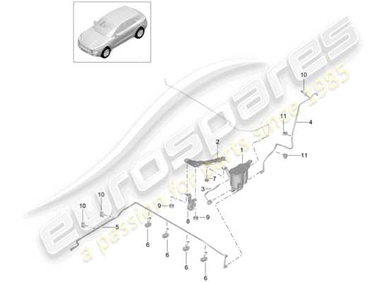 a part diagram from the Porsche Macan (2014) parts catalogue