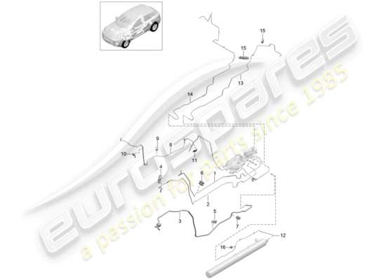 a part diagram from the Porsche Macan parts catalogue