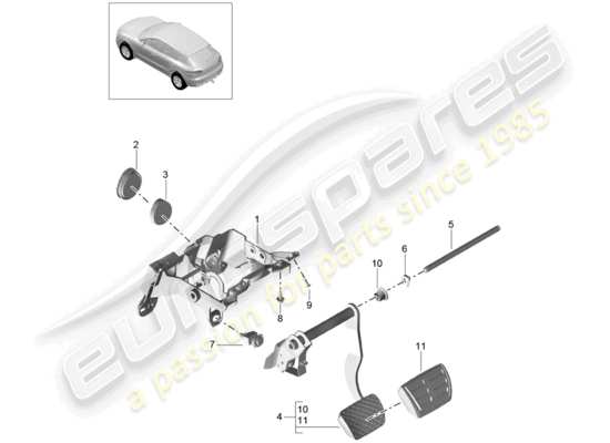 a part diagram from the Porsche Macan (2014) parts catalogue