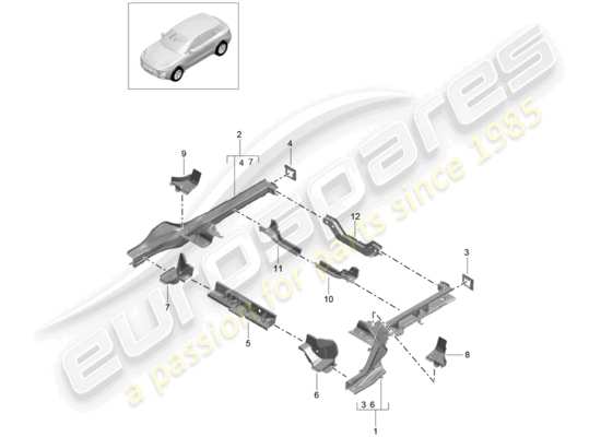 a part diagram from the Porsche Macan parts catalogue