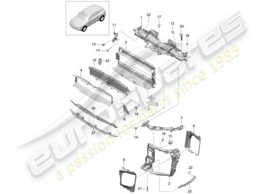 a part diagram from the Porsche Macan parts catalogue