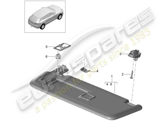 a part diagram from the Porsche Macan parts catalogue