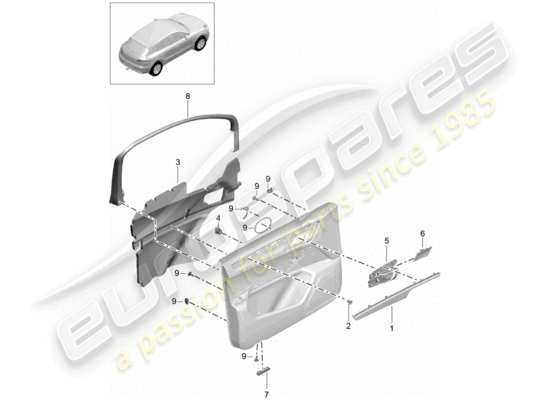 a part diagram from the Porsche Macan parts catalogue