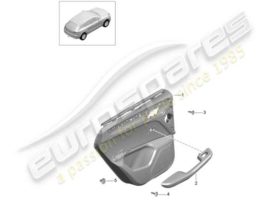 a part diagram from the Porsche Macan parts catalogue