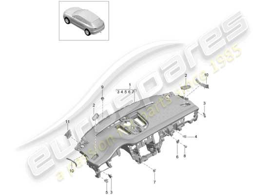 a part diagram from the Porsche Macan parts catalogue