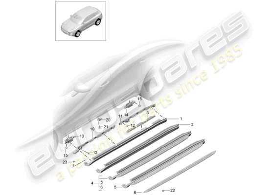 a part diagram from the Porsche Macan parts catalogue