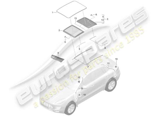 a part diagram from the Porsche Macan parts catalogue