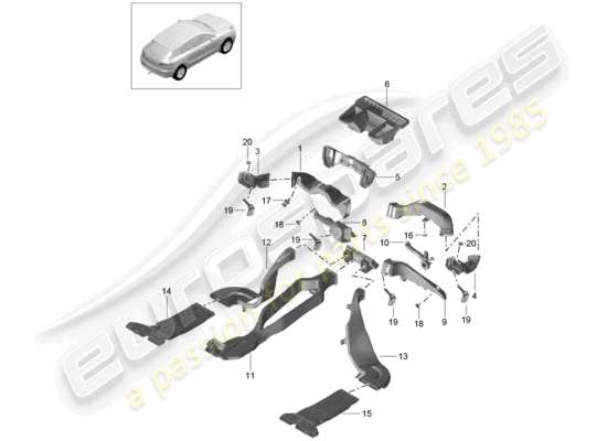 a part diagram from the Porsche Macan (2014) parts catalogue