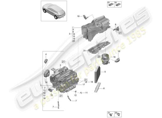 a part diagram from the Porsche Macan (2014) parts catalogue