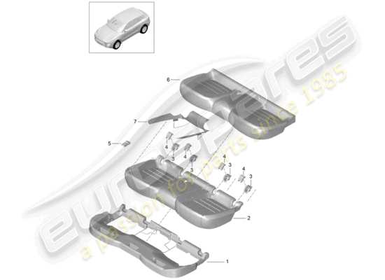 a part diagram from the Porsche Macan parts catalogue