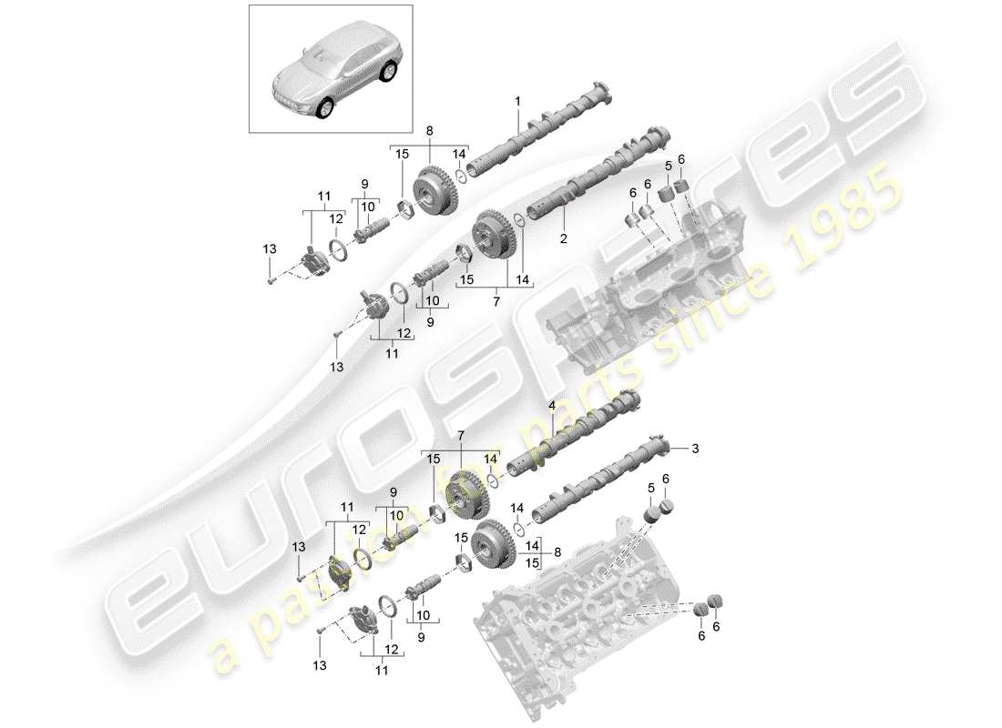 Porsche Macan (2015) camshaft Part Diagram
