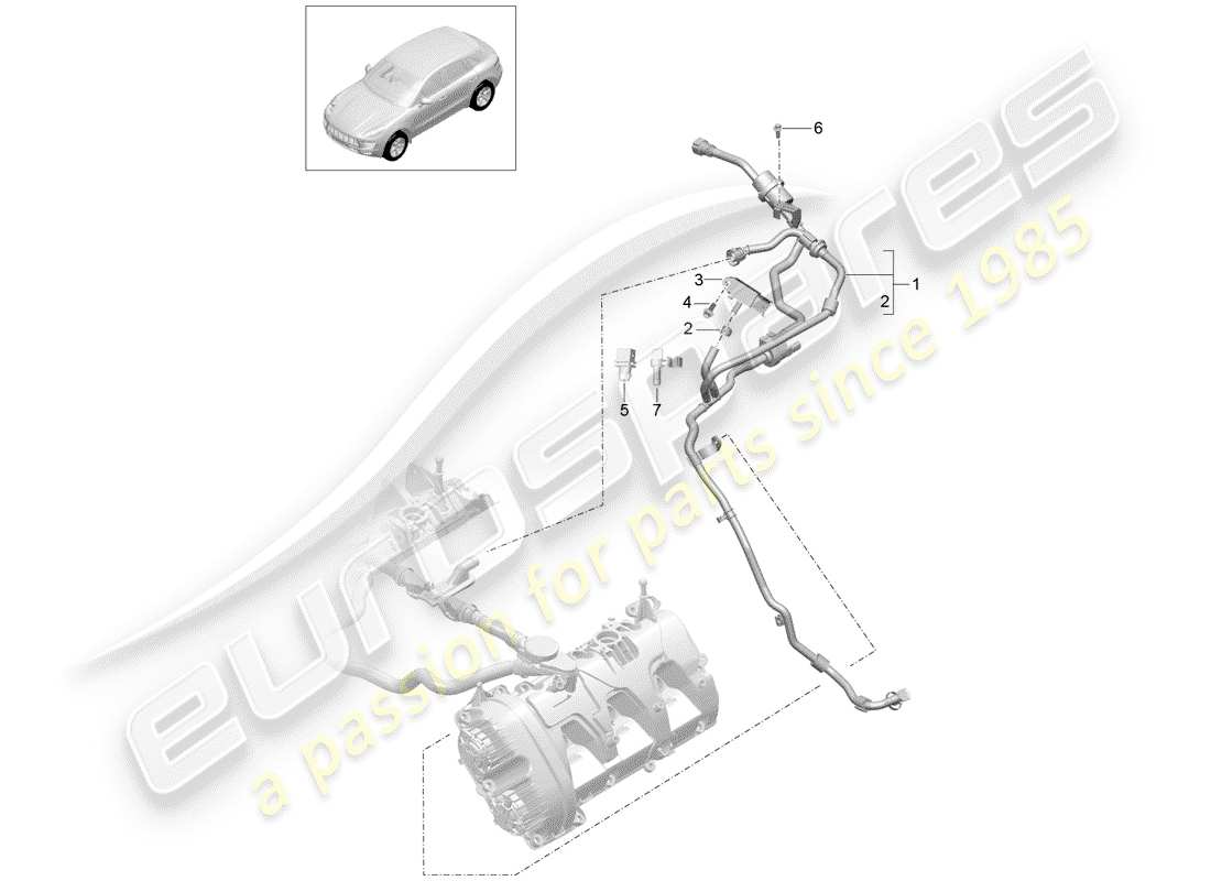 Porsche Macan (2015) tank ventilation Part Diagram