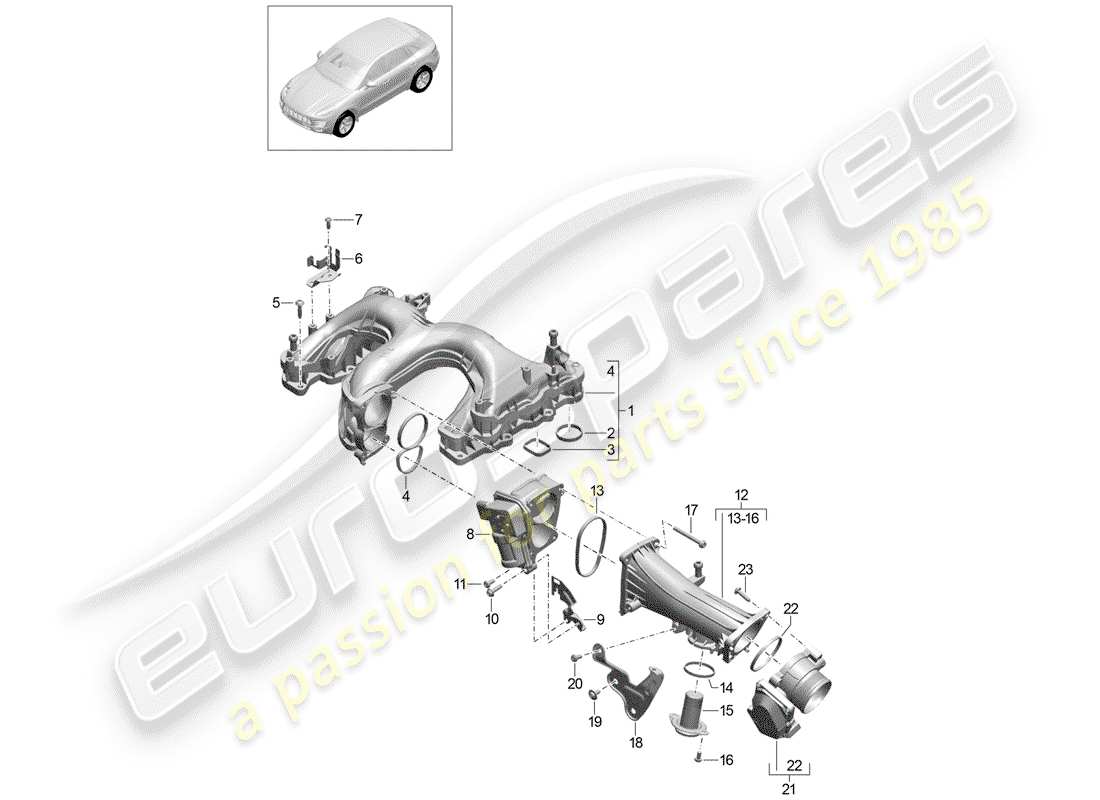 Porsche Macan (2015) INTAKE MANIFOLD Part Diagram