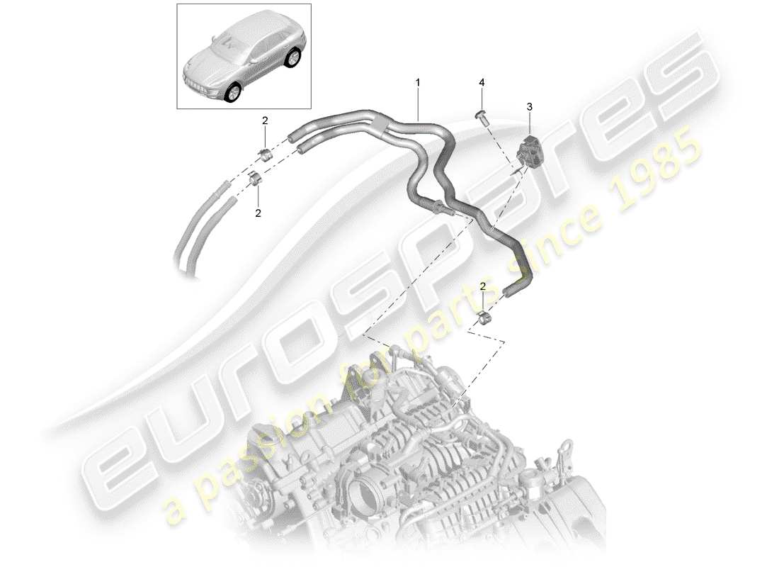 Porsche Macan (2015) fuel system Part Diagram