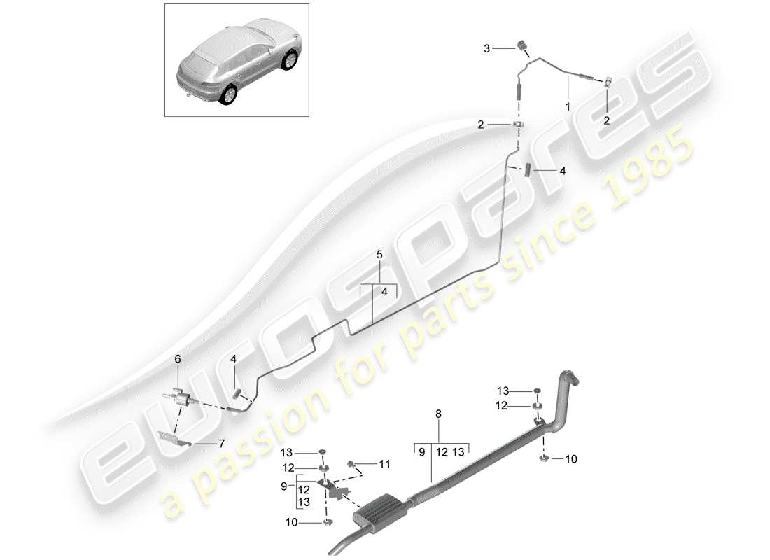 Porsche Macan (2015) additional heater Part Diagram
