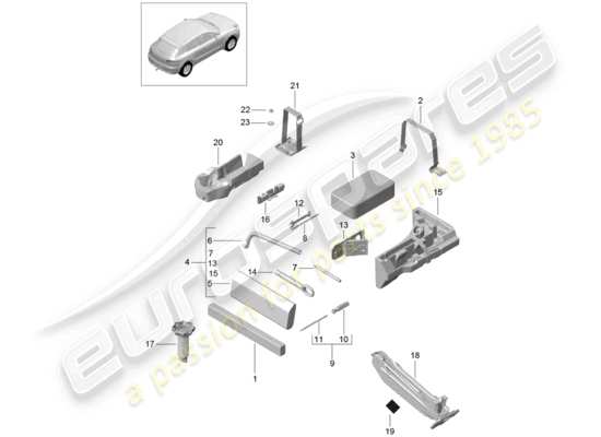 a part diagram from the Porsche Macan (2015) parts catalogue