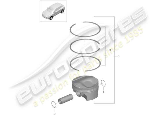 a part diagram from the Porsche Macan parts catalogue