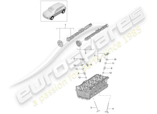 a part diagram from the Porsche Macan parts catalogue
