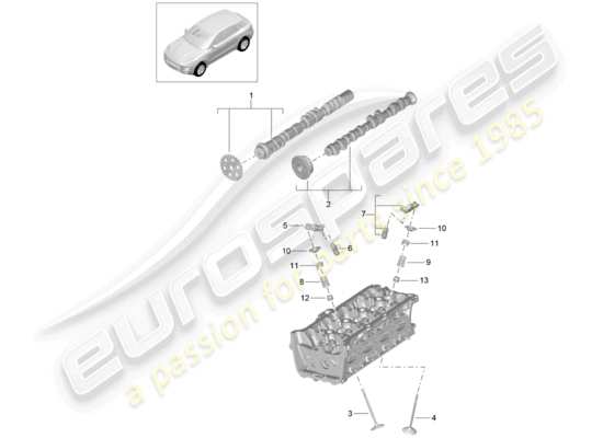 a part diagram from the Porsche Macan (2015) parts catalogue