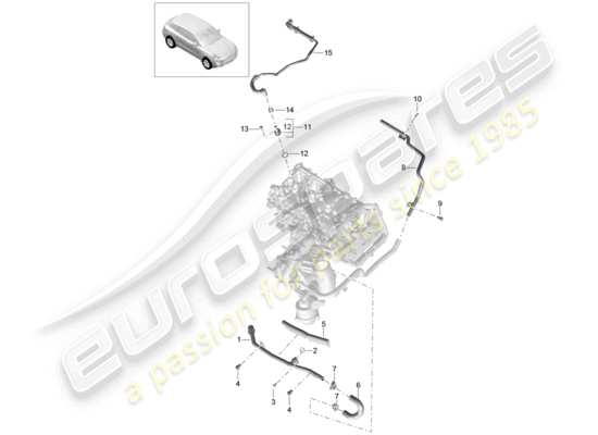 a part diagram from the Porsche Macan parts catalogue