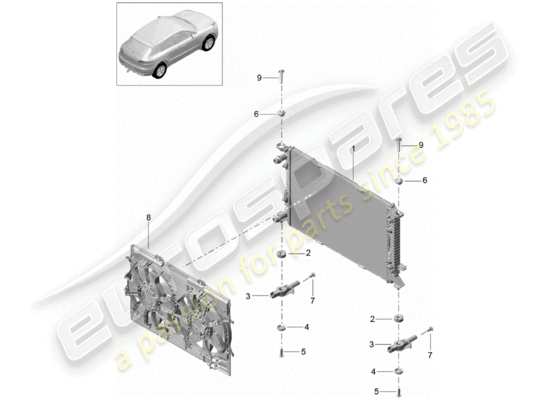 a part diagram from the Porsche Macan parts catalogue