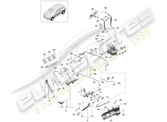 a part diagram from the Porsche Macan parts catalogue