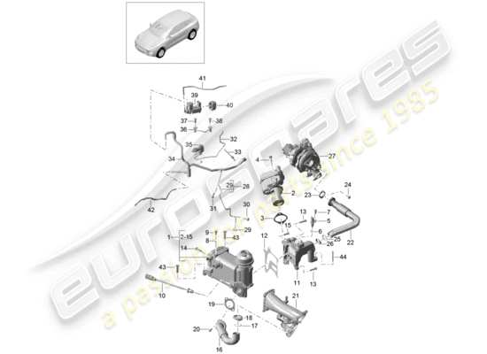 a part diagram from the Porsche Macan parts catalogue