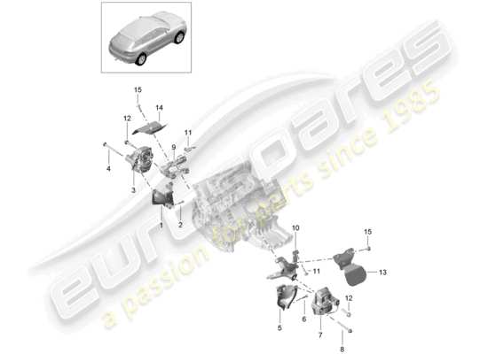 a part diagram from the Porsche Macan (2015) parts catalogue