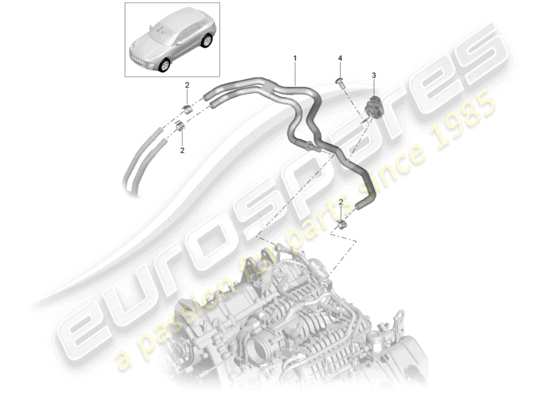 a part diagram from the Porsche Macan parts catalogue