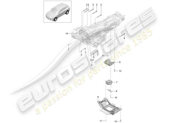 a part diagram from the Porsche Macan (2015) parts catalogue