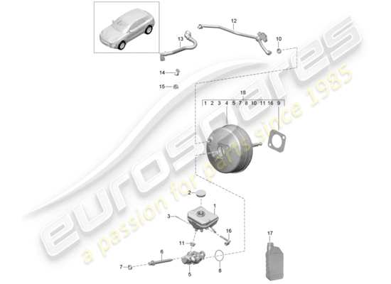 a part diagram from the Porsche Macan parts catalogue