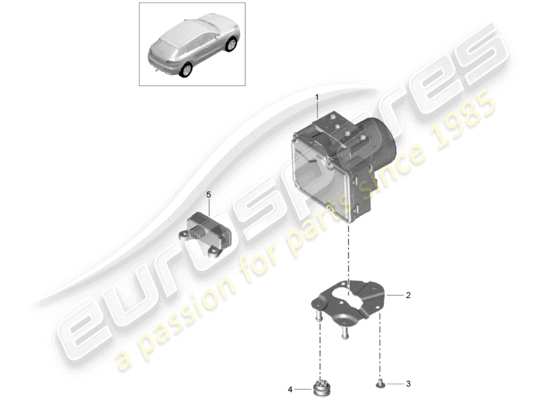 a part diagram from the Porsche Macan parts catalogue