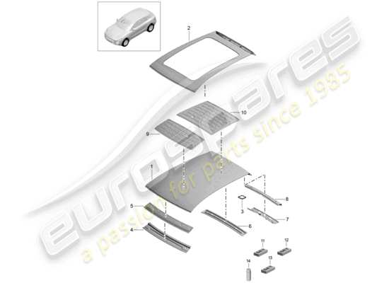 a part diagram from the Porsche Macan parts catalogue