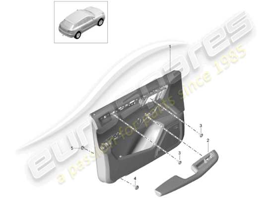 a part diagram from the Porsche Macan (2015) parts catalogue