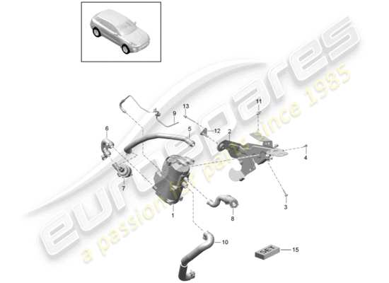 a part diagram from the Porsche Macan parts catalogue