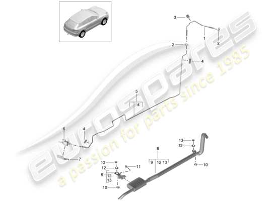 a part diagram from the Porsche Macan (2015) parts catalogue