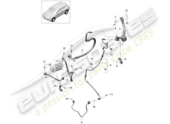 a part diagram from the Porsche Macan parts catalogue