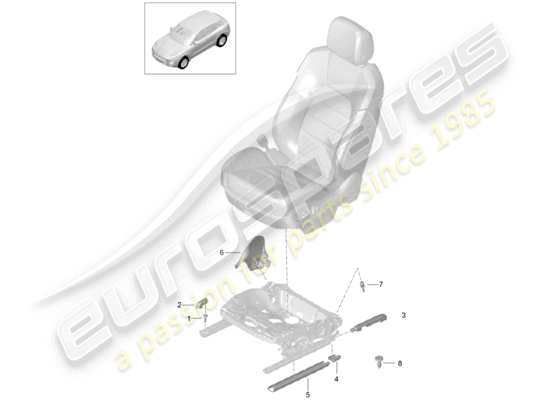 a part diagram from the Porsche Macan parts catalogue