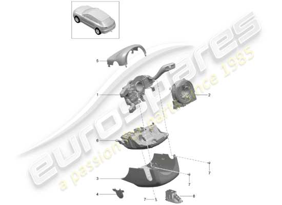 a part diagram from the Porsche Macan parts catalogue