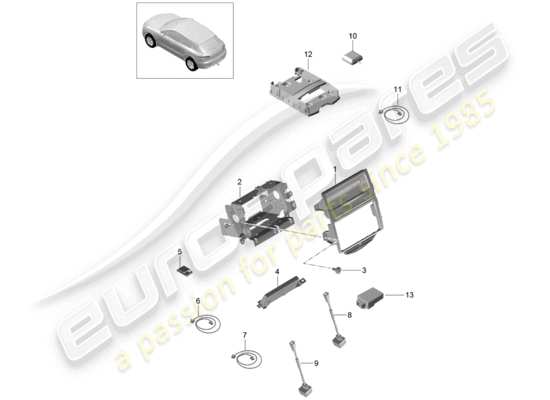 a part diagram from the Porsche Macan parts catalogue