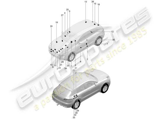 a part diagram from the Porsche Macan parts catalogue