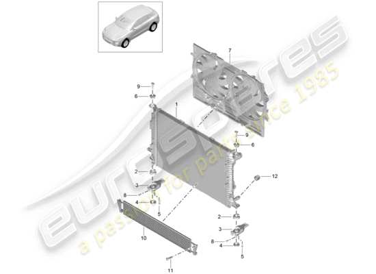 a part diagram from the Porsche Macan parts catalogue